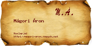 Mágori Áron névjegykártya