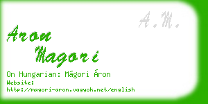aron magori business card